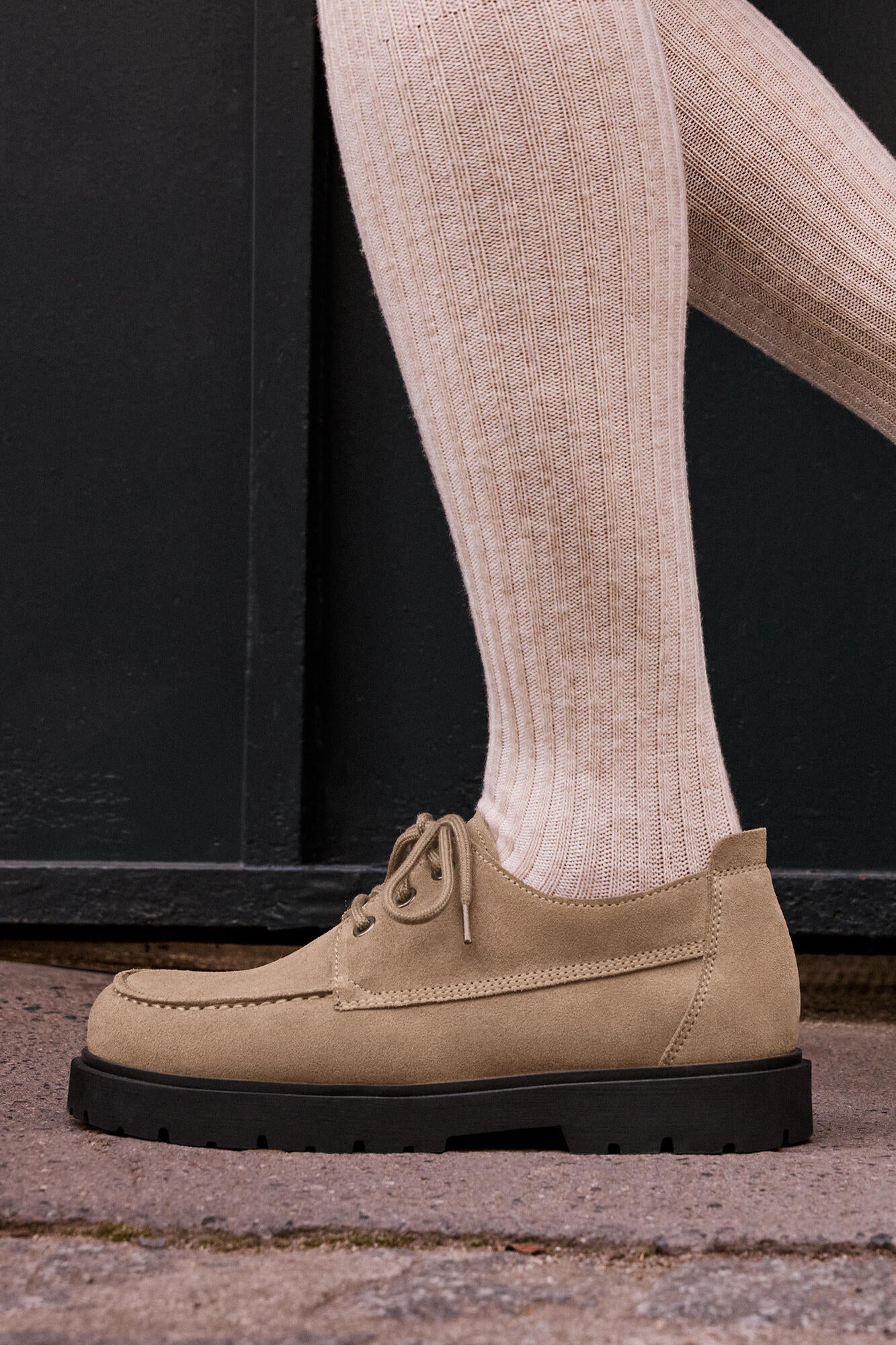 Highwood Moc Lace Low sko - Gray Taupe